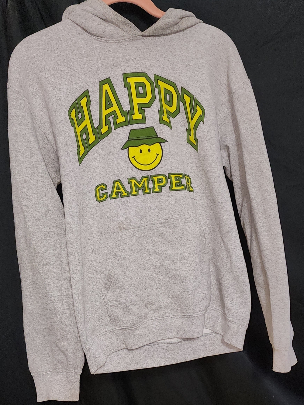 Gildan Gray Hoodie with Yellow & Green Graphic